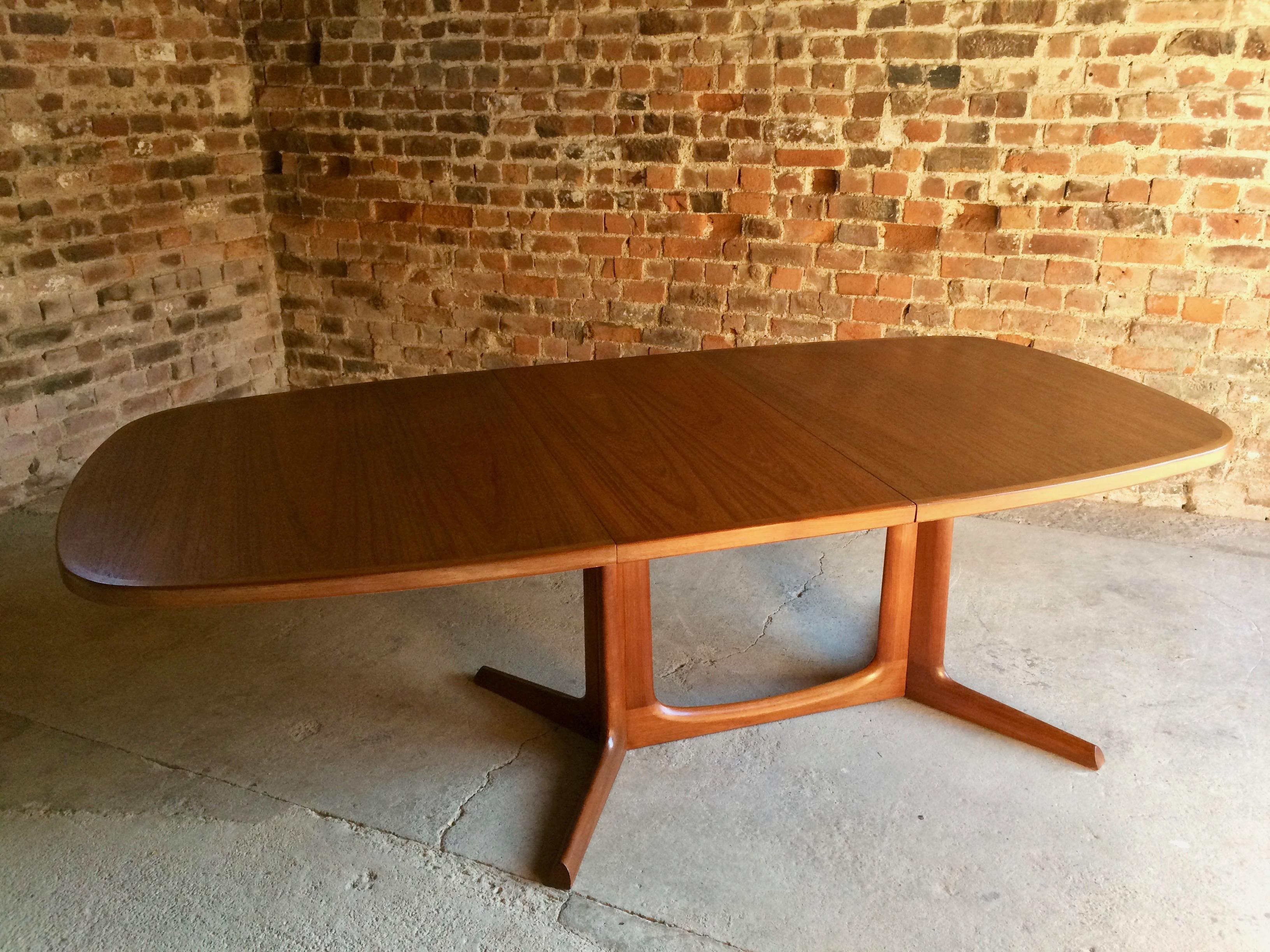 Mid-20th Century Danish Solid Teak Dining Table by Niels Otto Moller for Gudme Mobelfabrik, 1960s