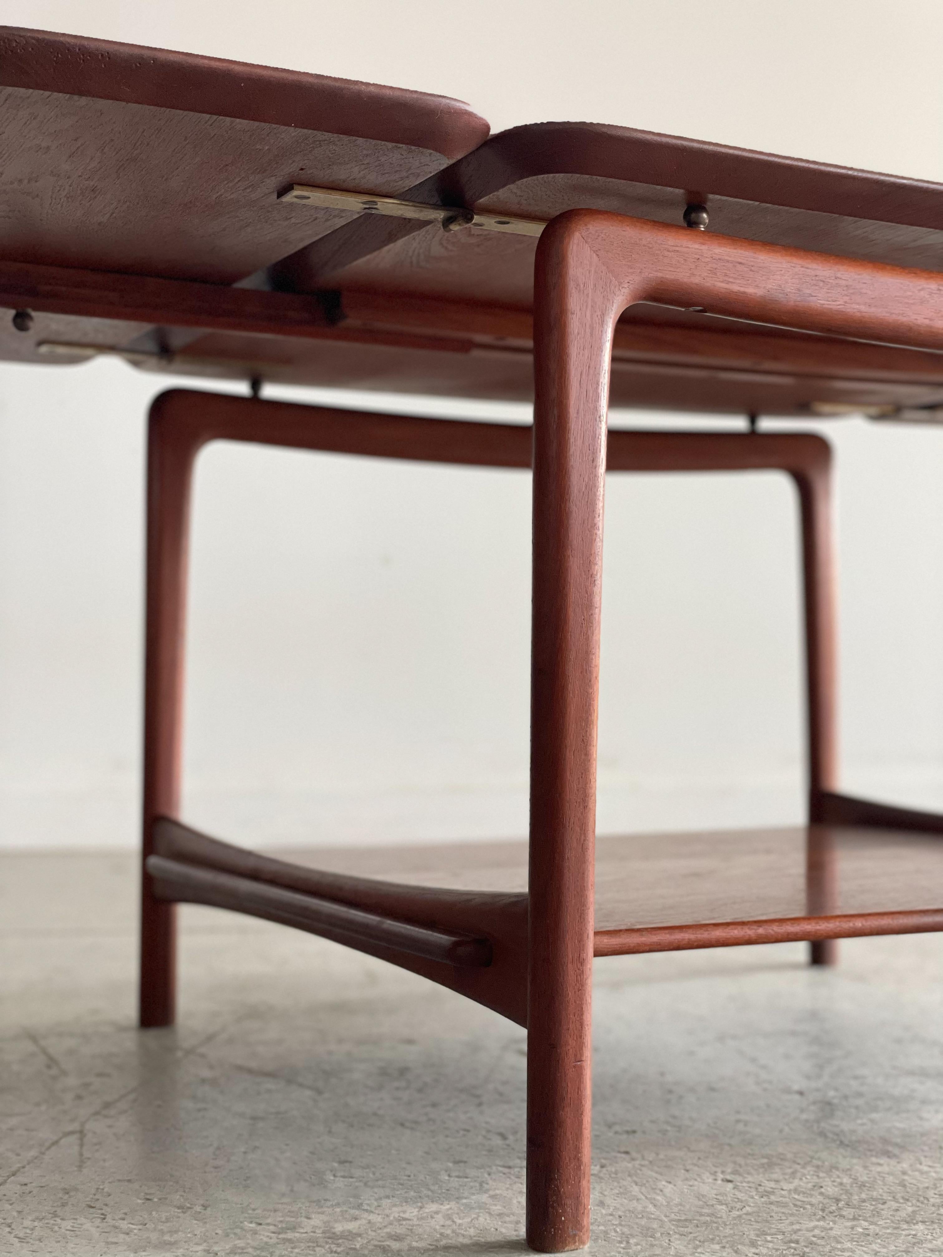 Table basse danoise à abattants en teck massif de Peter Hvidt pour France and Son en vente 7