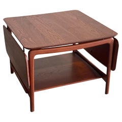Dänischer Couchtisch aus massivem Teakholz mit klappbarem Ausziehtisch von Peter Hvidt für France and Son