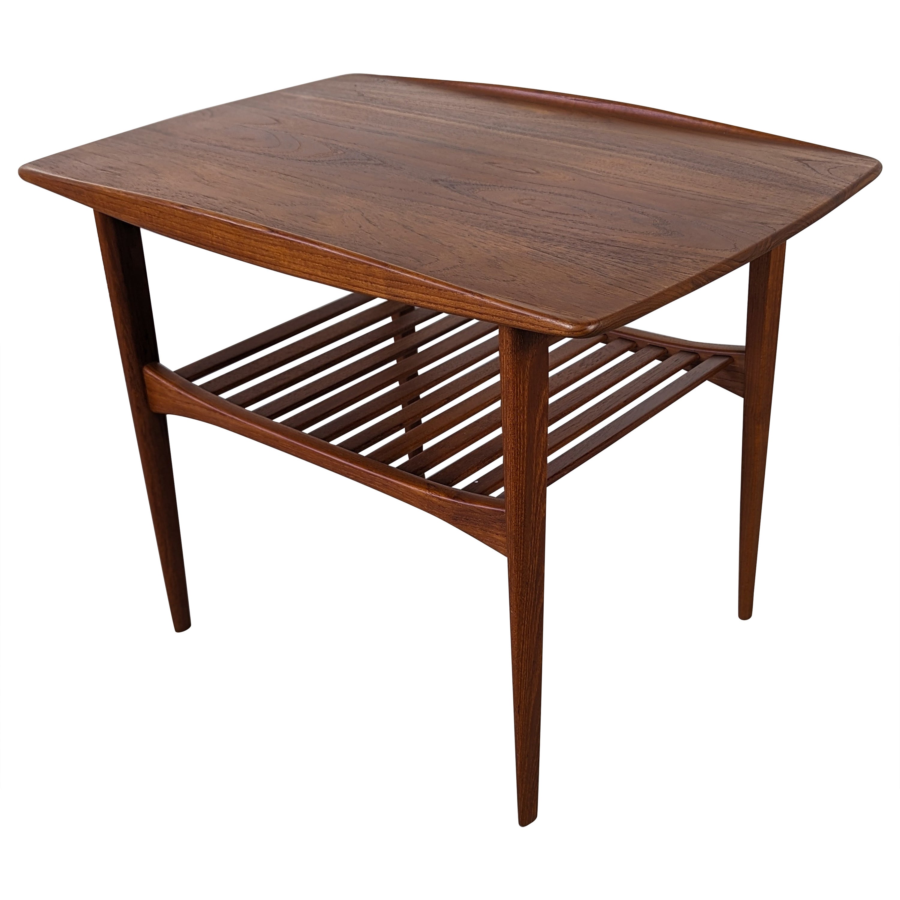 Danish Solid Teak Mid Century Side Table by Finn Juhl for France & Søn, c1950s