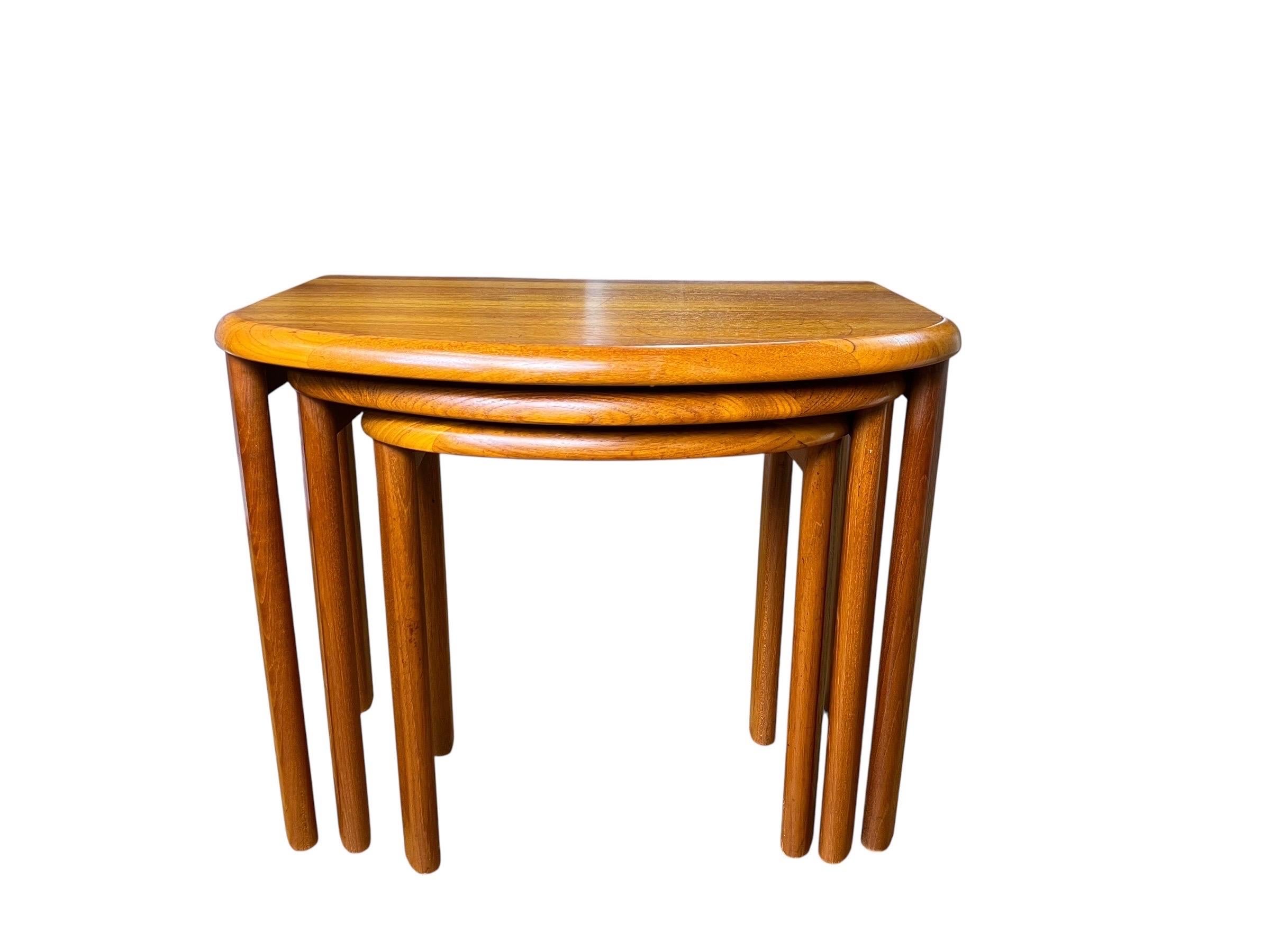 Dänische Nisttische aus massivem Teakholz von Salling Stolefabrik - 3er-Set im Zustand „Gut“ im Angebot in Esperance, NY