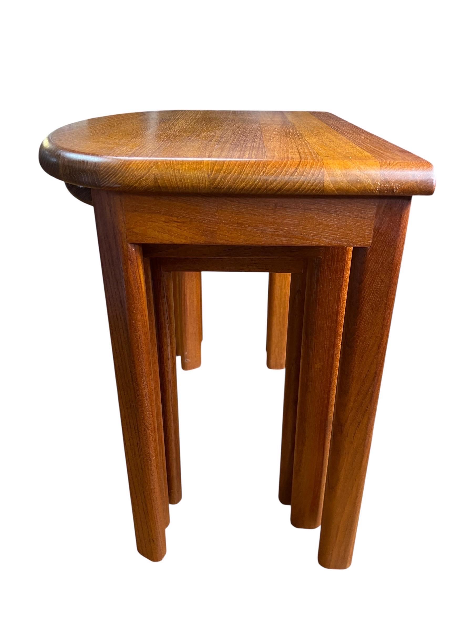 Dänische Nisttische aus massivem Teakholz von Salling Stolefabrik - 3er-Set im Angebot 3