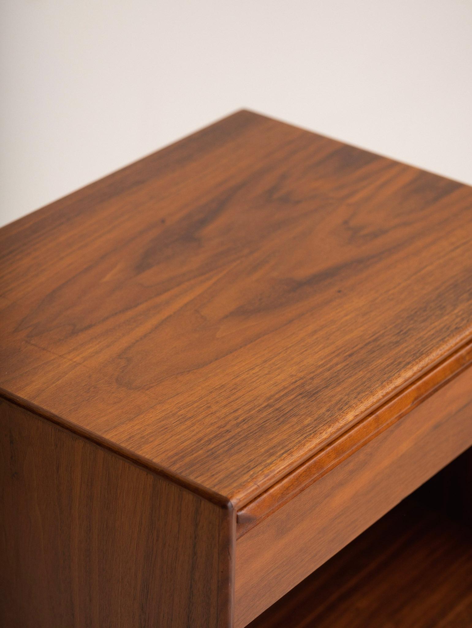 Danish Solid Teak Nightstand 1