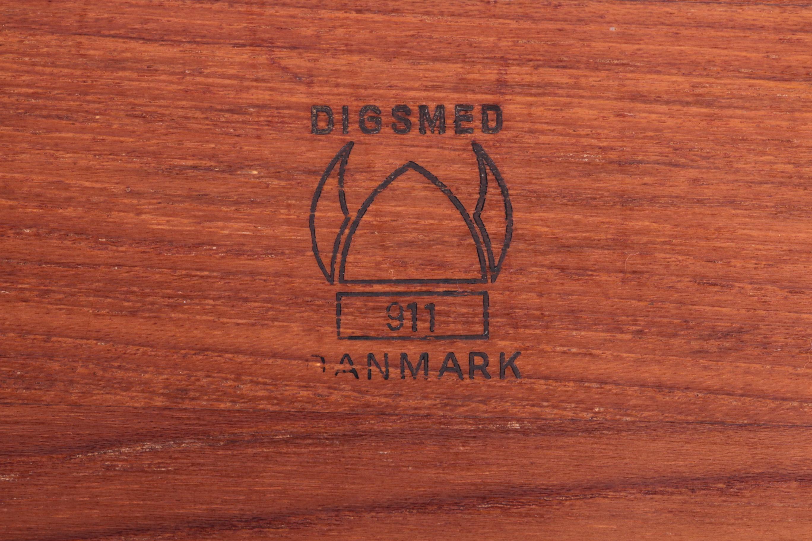 Danish Solid Teak Tray by Digsmed Denmark model 911 from 1960 3