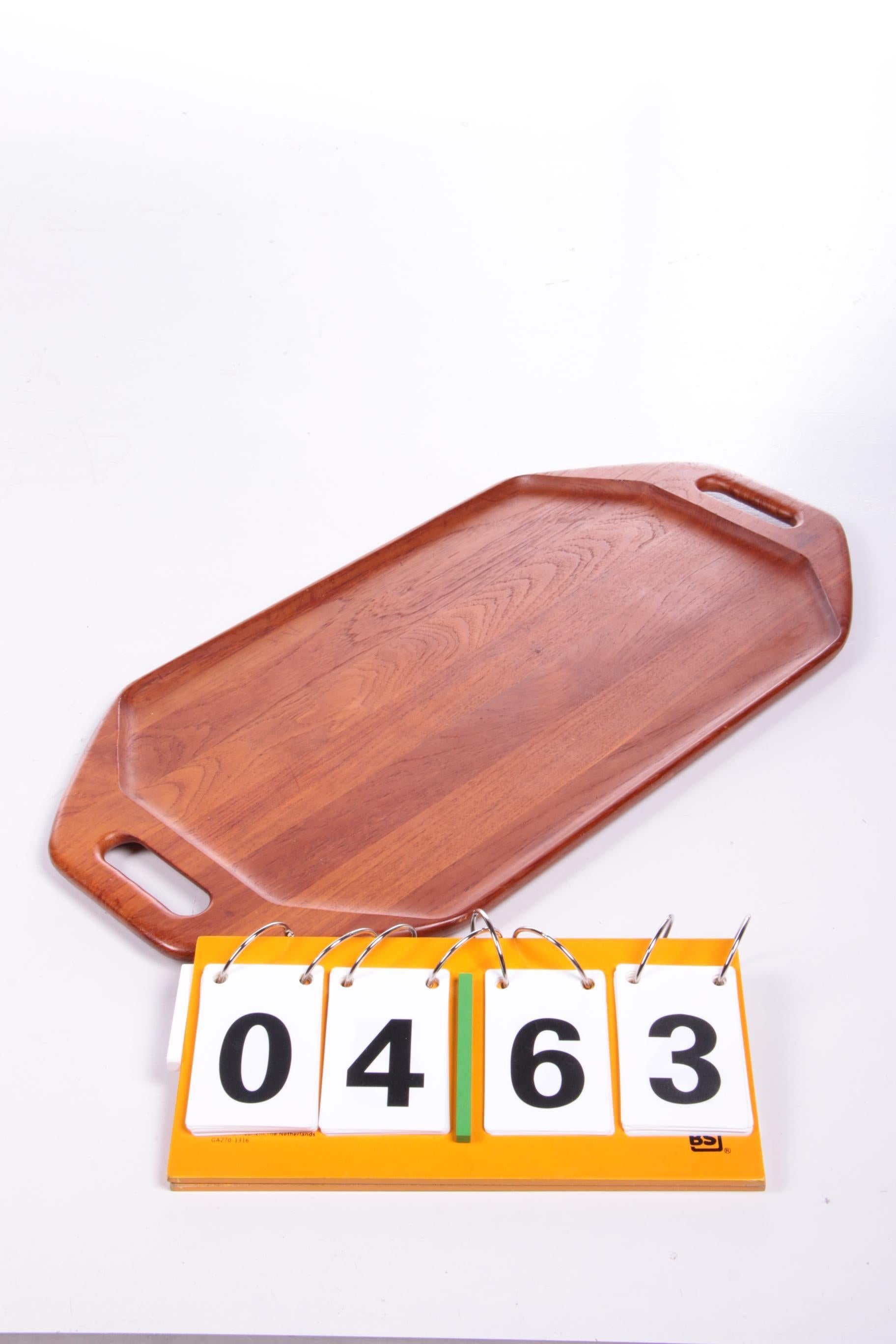Danish Solid Teak Tray by Digsmed Denmark model 911 from 1960 For Sale 2