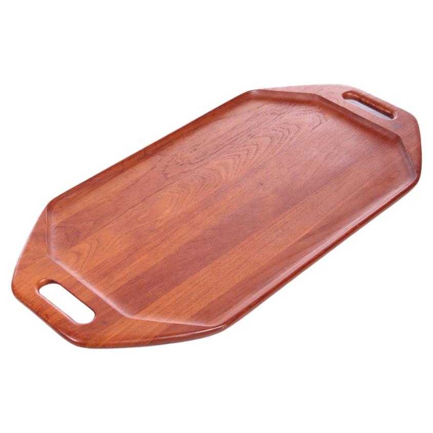 Danish Solid Teak Tray by Digsmed Denmark model 911 from 1960 For Sale