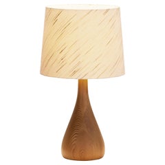 Danish Solid Wood Tear Drop Table Lamp, Denmark 20th Century