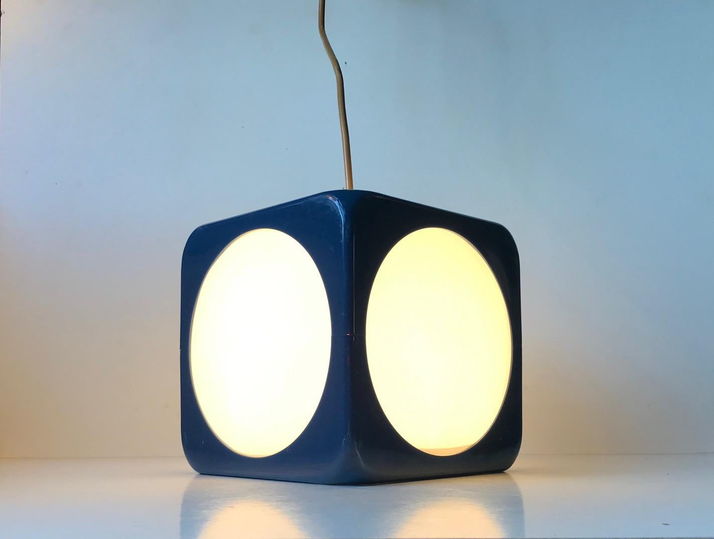 Acrylic Danish Space Age Dice Pendant Lamp by Hoyrup, 1970s