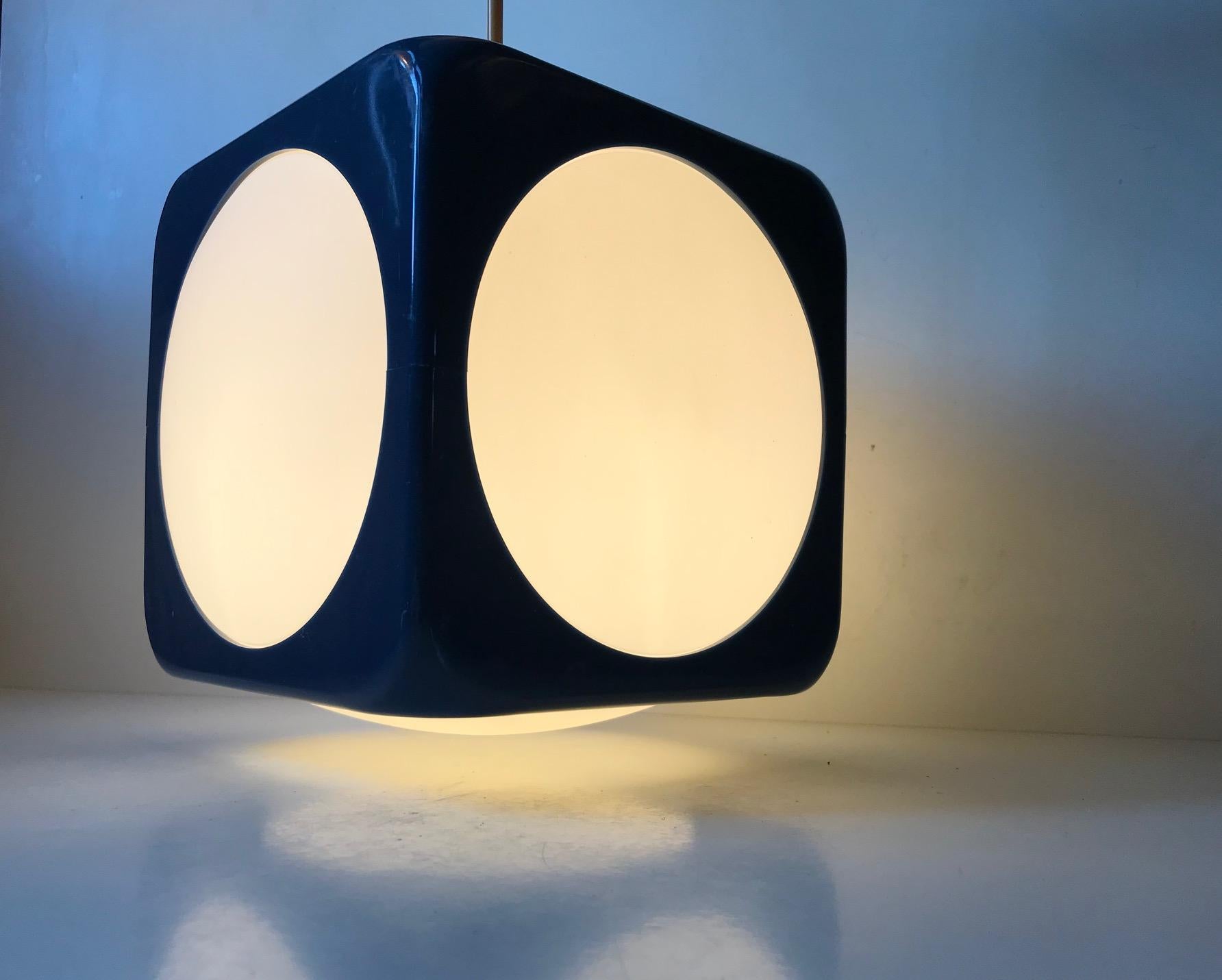 Danish Space Age Dice Pendant Lamp by Hoyrup, 1970s 1