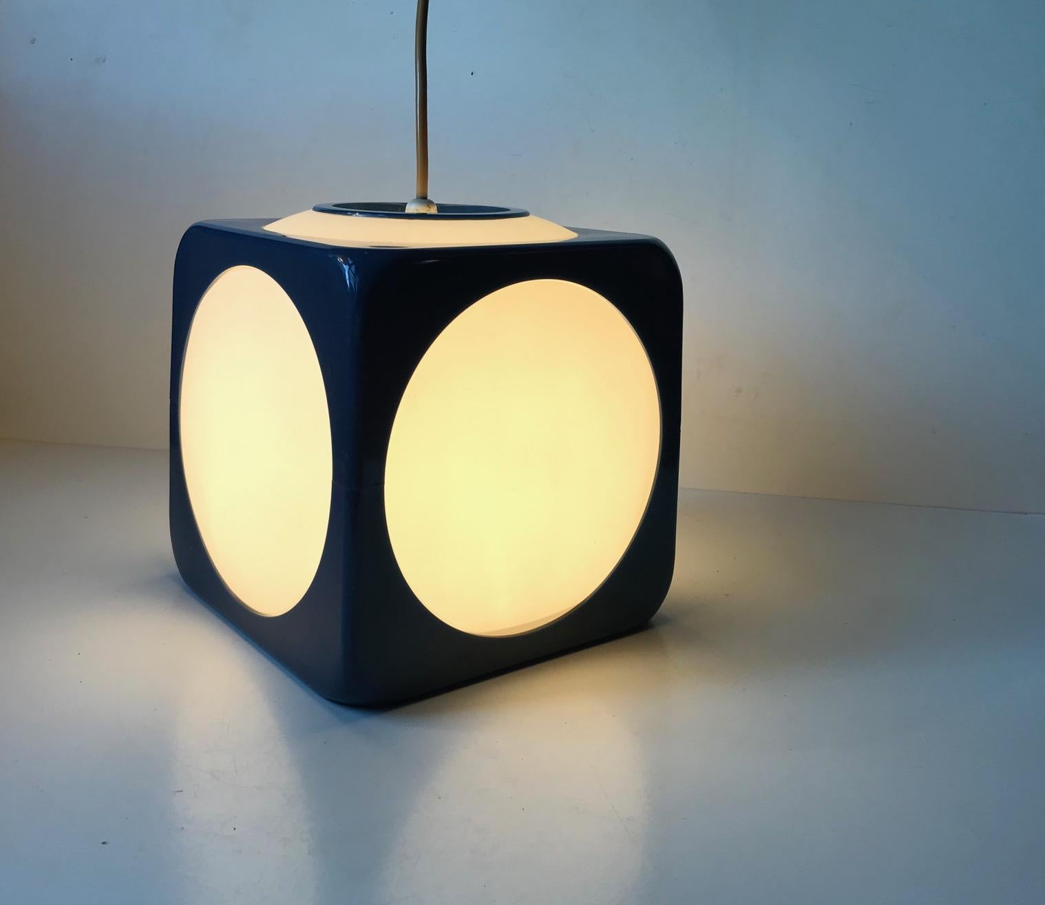 Danish Space Age Dice Pendant Lamp by Hoyrup, 1970s 2