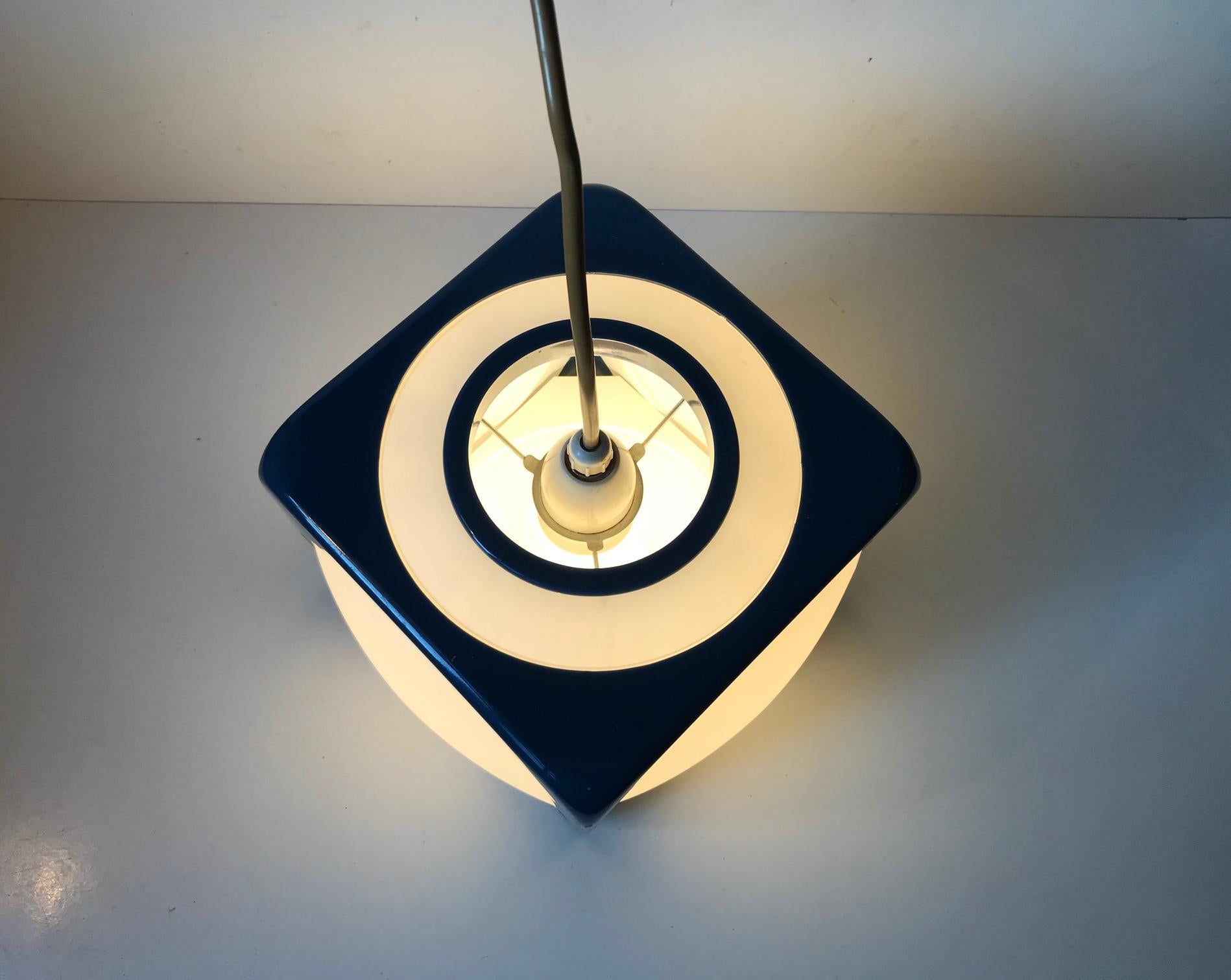 Danish Space Age Dice Pendant Lamp by Hoyrup, 1970s 3