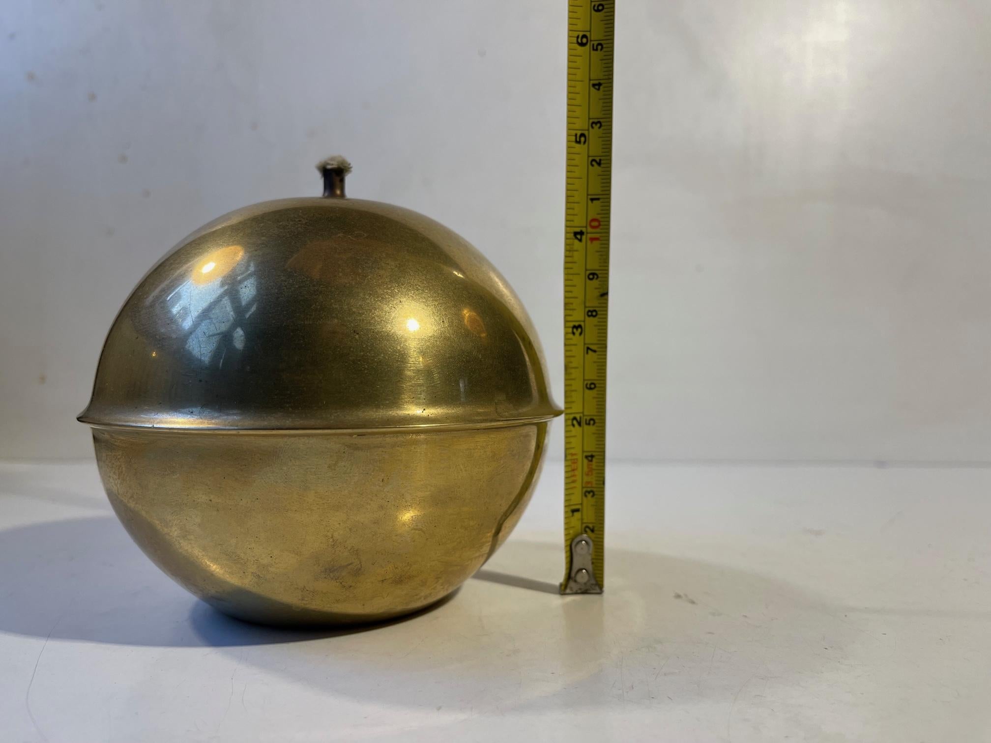 Danish Space Age Planet Oil Lamp in Brass, 1960s For Sale 2
