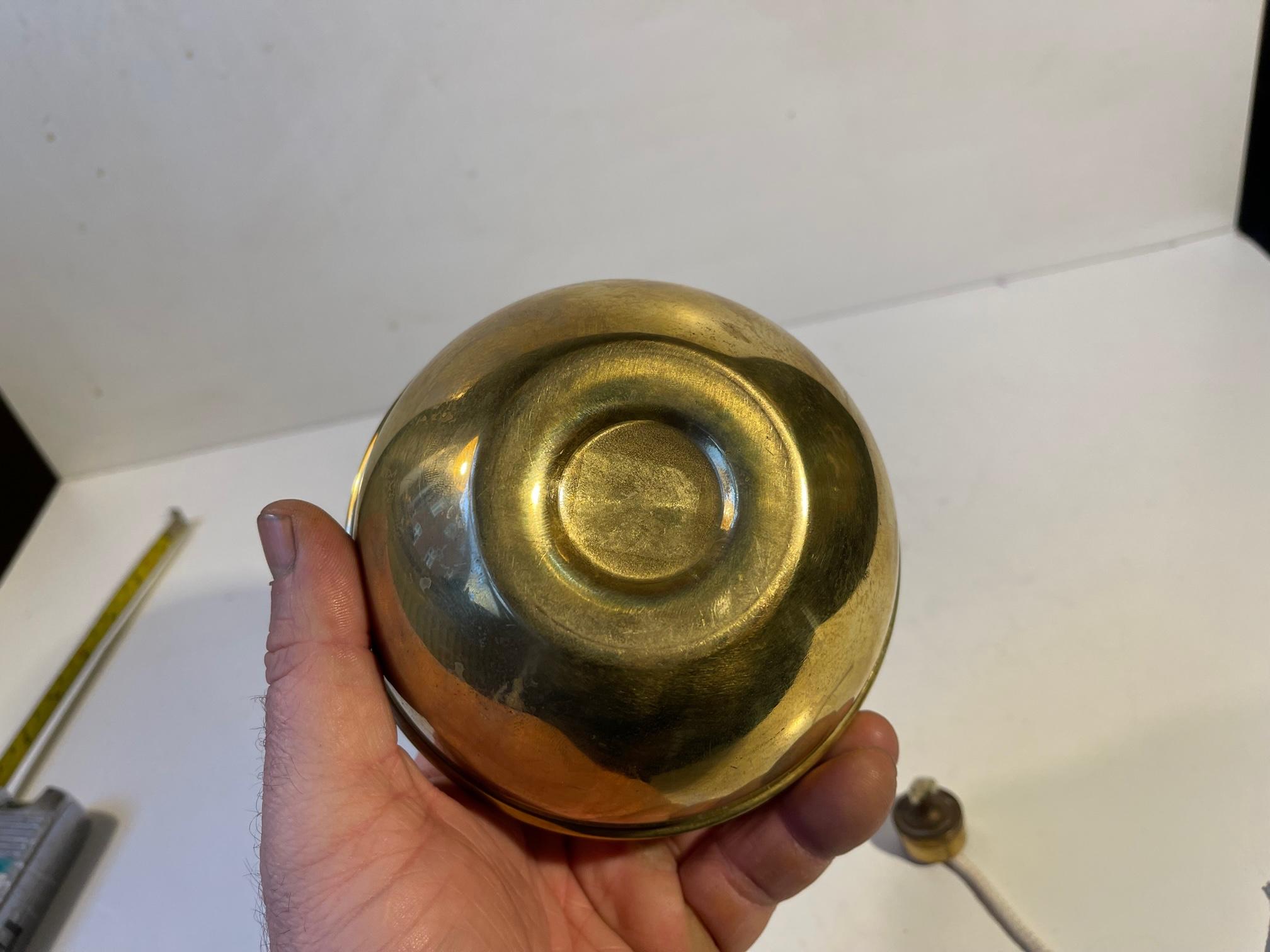 Danish Space Age Planet Oil Lamp in Brass, 1960s For Sale 4
