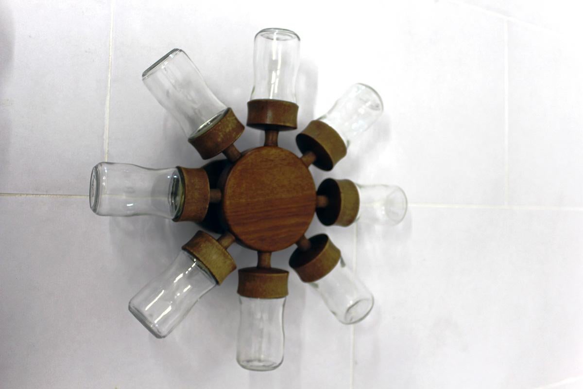 Glass Danish Spice Wheel from Digsmed, 1964 For Sale