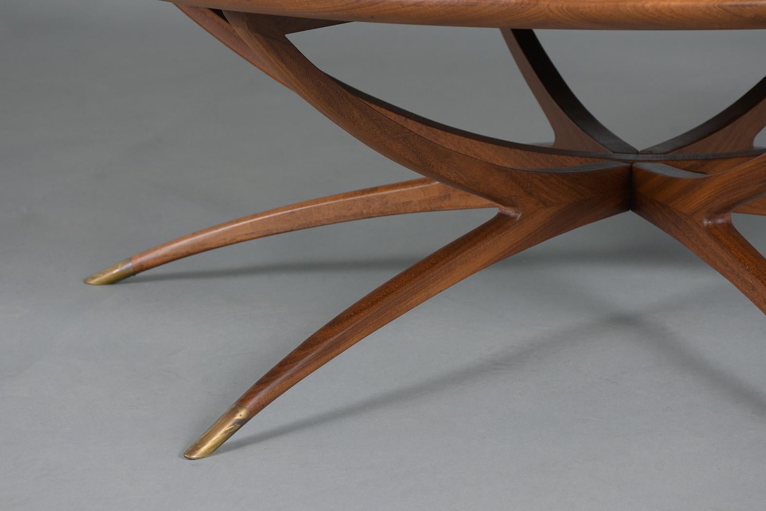 Brass Mid-Century Danish Spider Leg Coffee Table