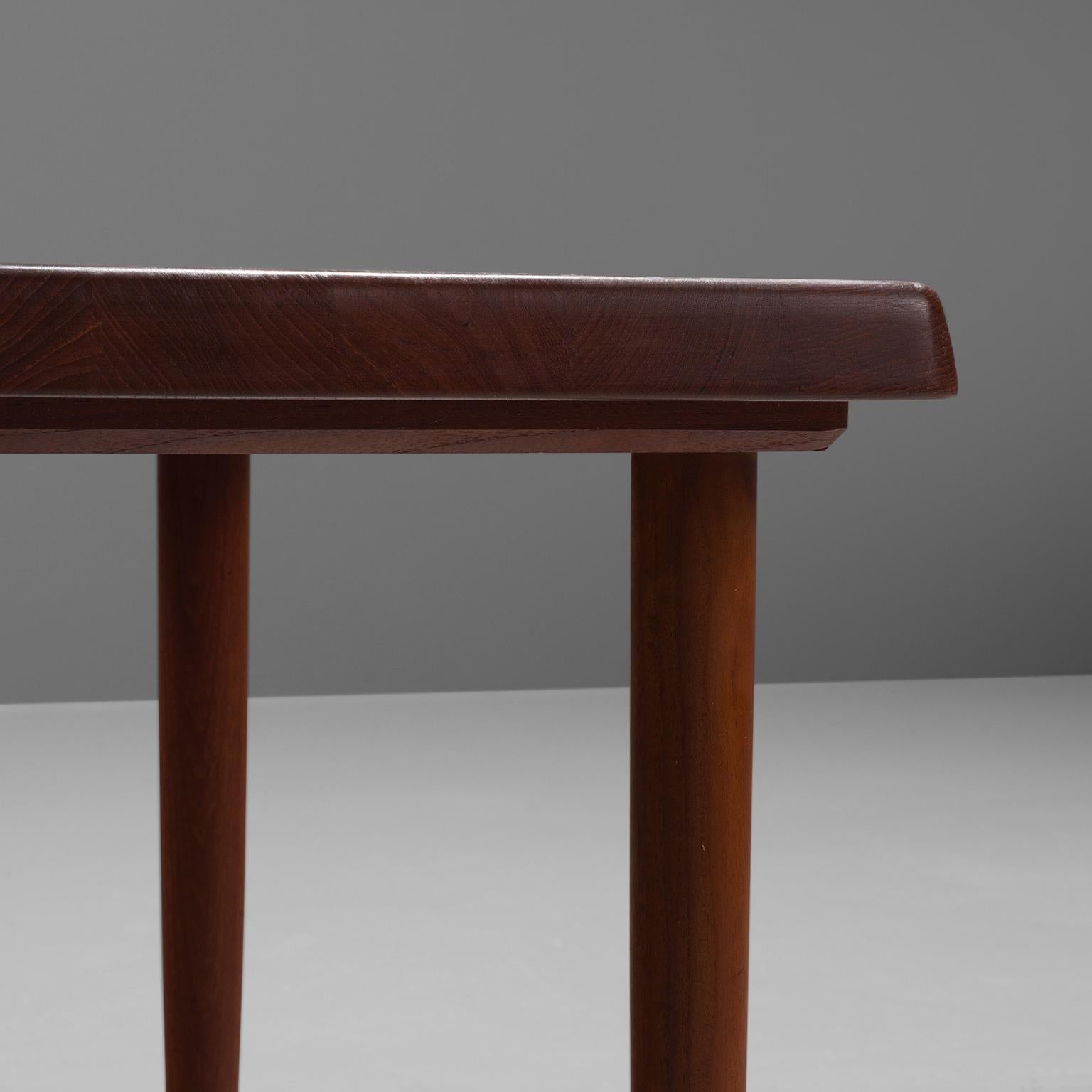 Mid-20th Century Danish Square Coffee Table in Solid Teak  For Sale