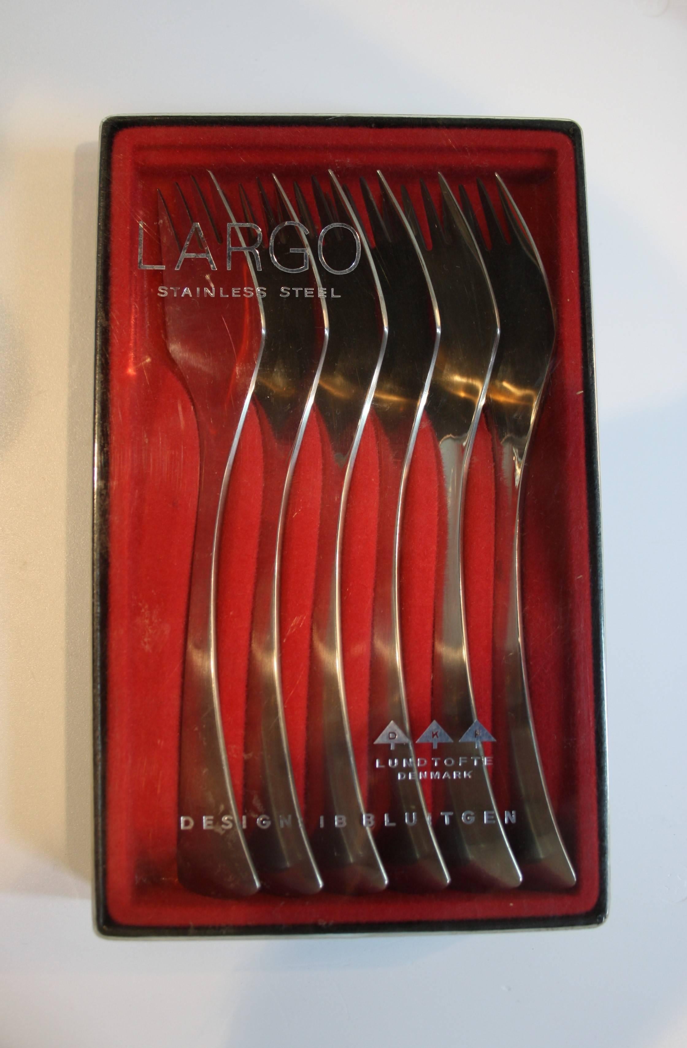 Danish Stainless Steel Flatware Dinner Set of 87 Pieces, 1960s In Good Condition In Belgium, BE