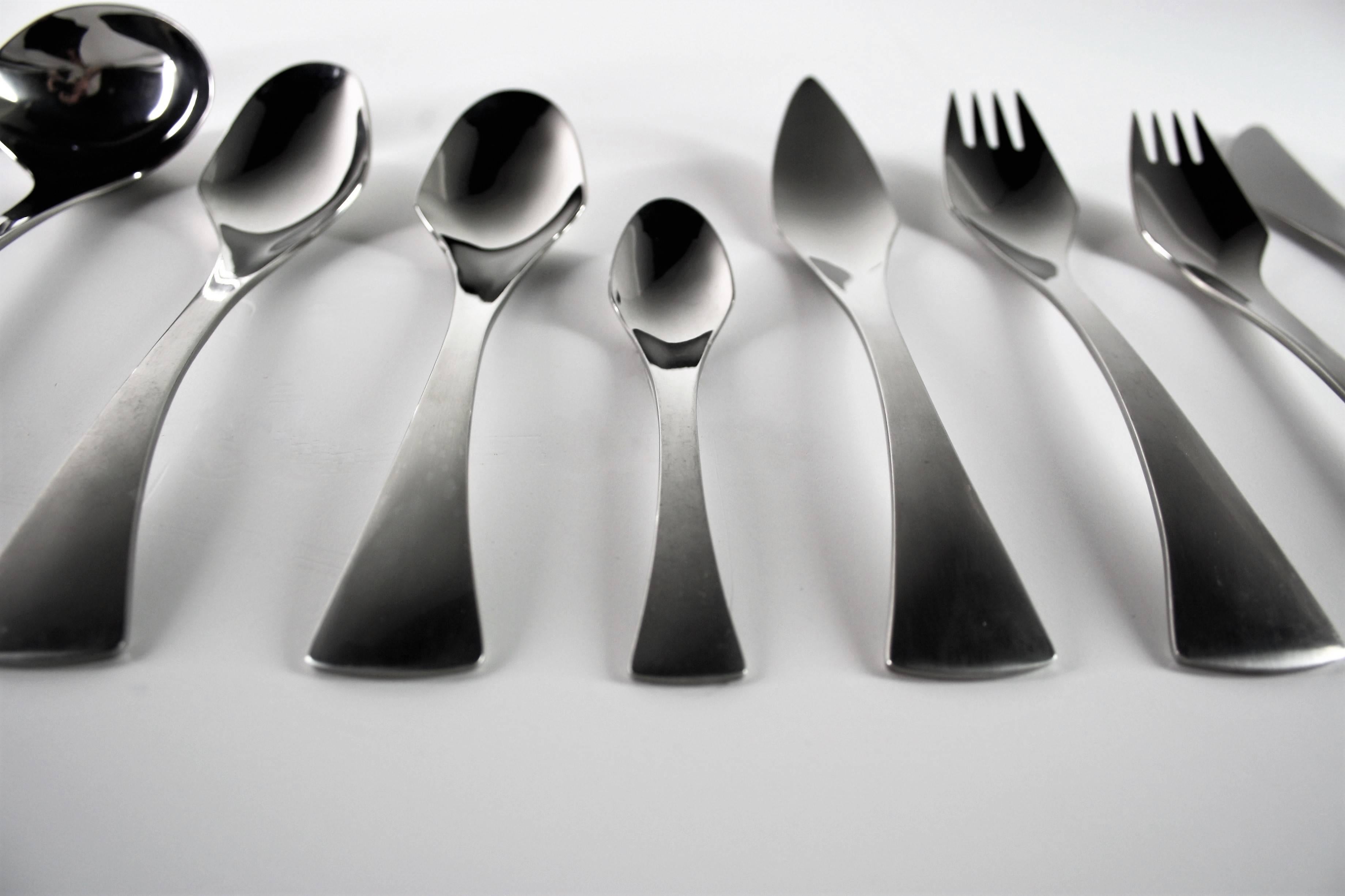 20th Century Danish Stainless Steel Flatware Dinner Set of 87 Pieces, 1960s