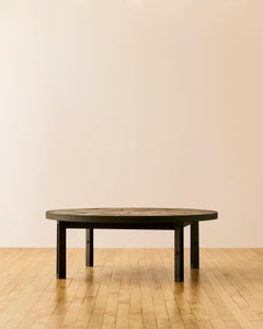 Runder couchtisch aus dänischem stahl und keramik by Britt Sallingboe