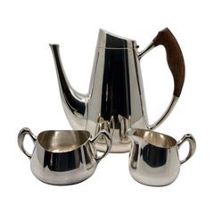 Danish Sterling Silver 1960s Coffee Service