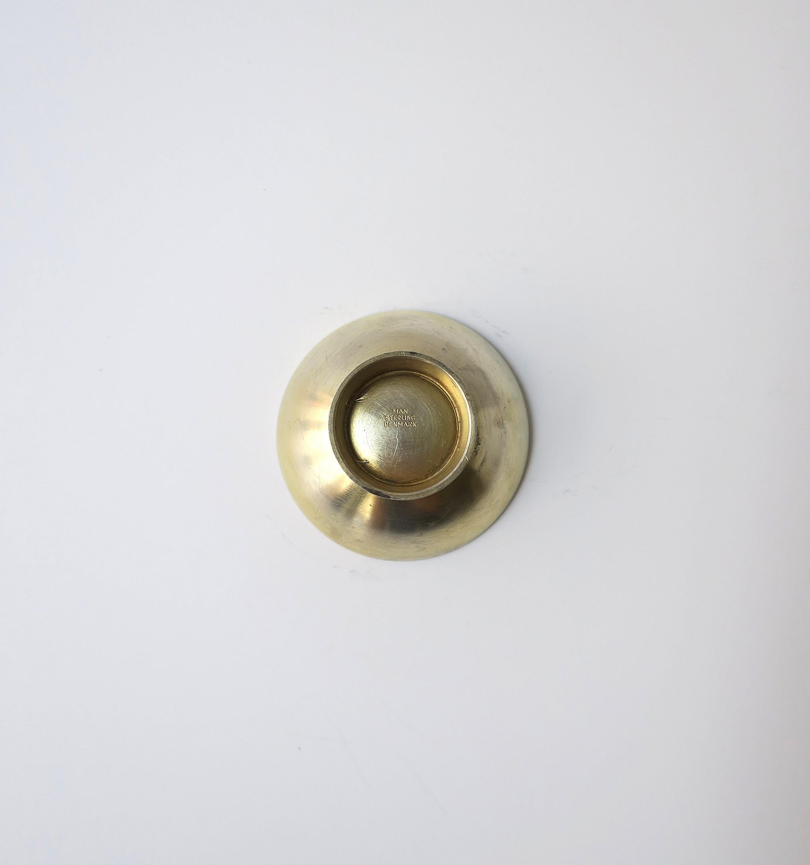 Danish Sterling Silver and Enamel Bowl, Small For Sale 11