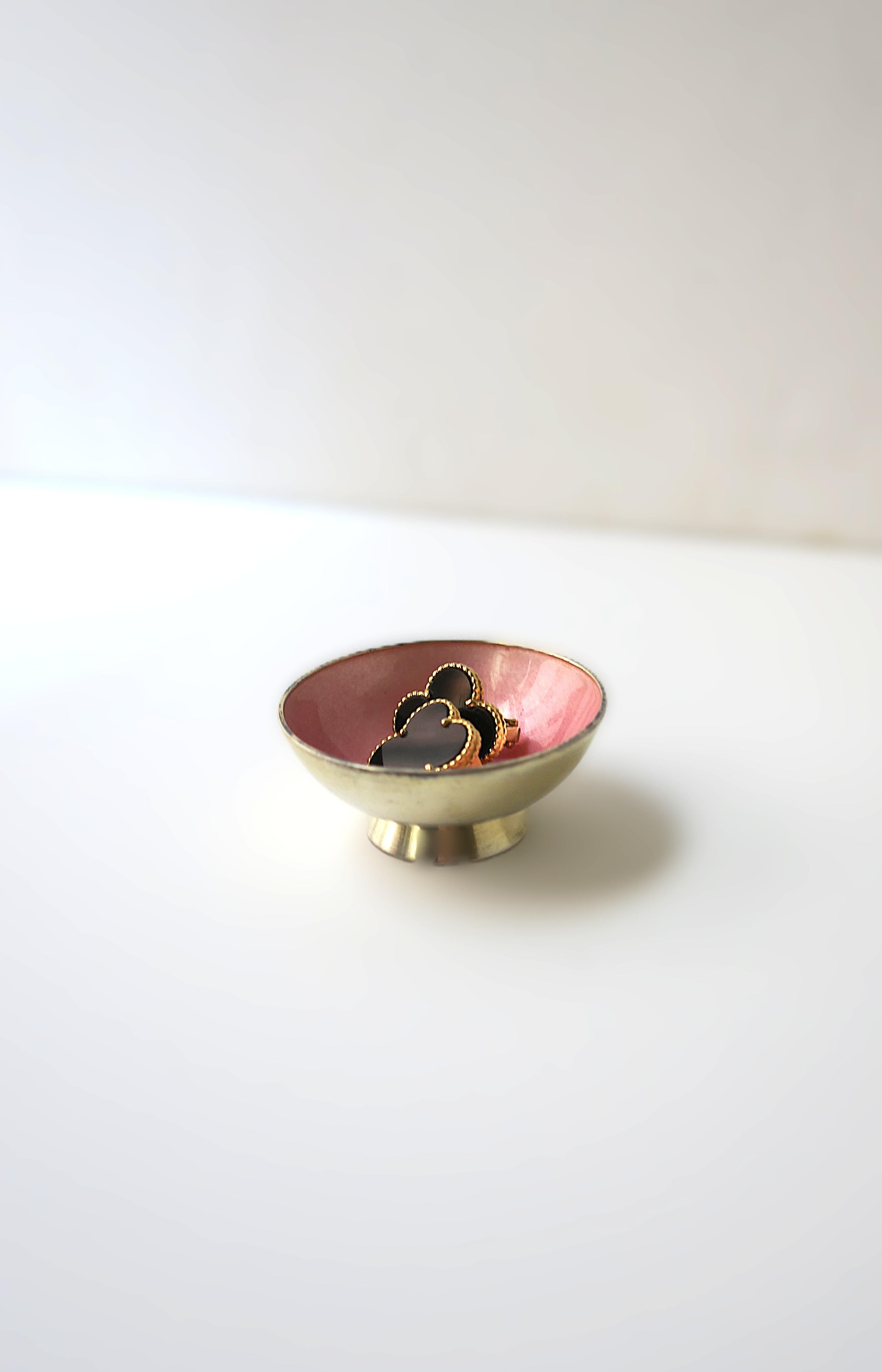 Danish Sterling Silver and Enamel Bowl, Small For Sale 1