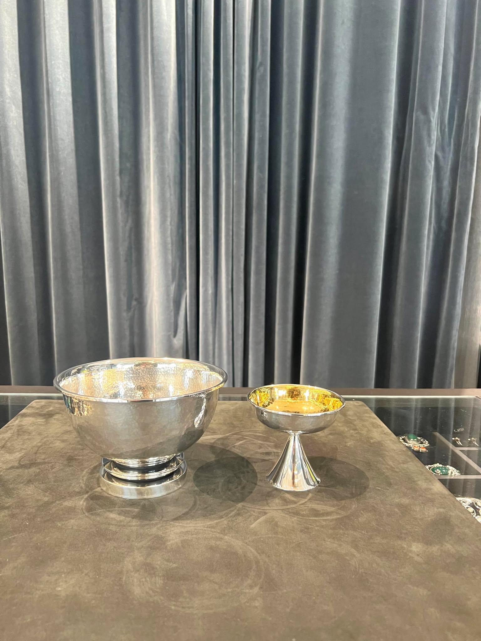 Mid-Century Modern Danish Sterling Silver Caviar Bowl For Sale