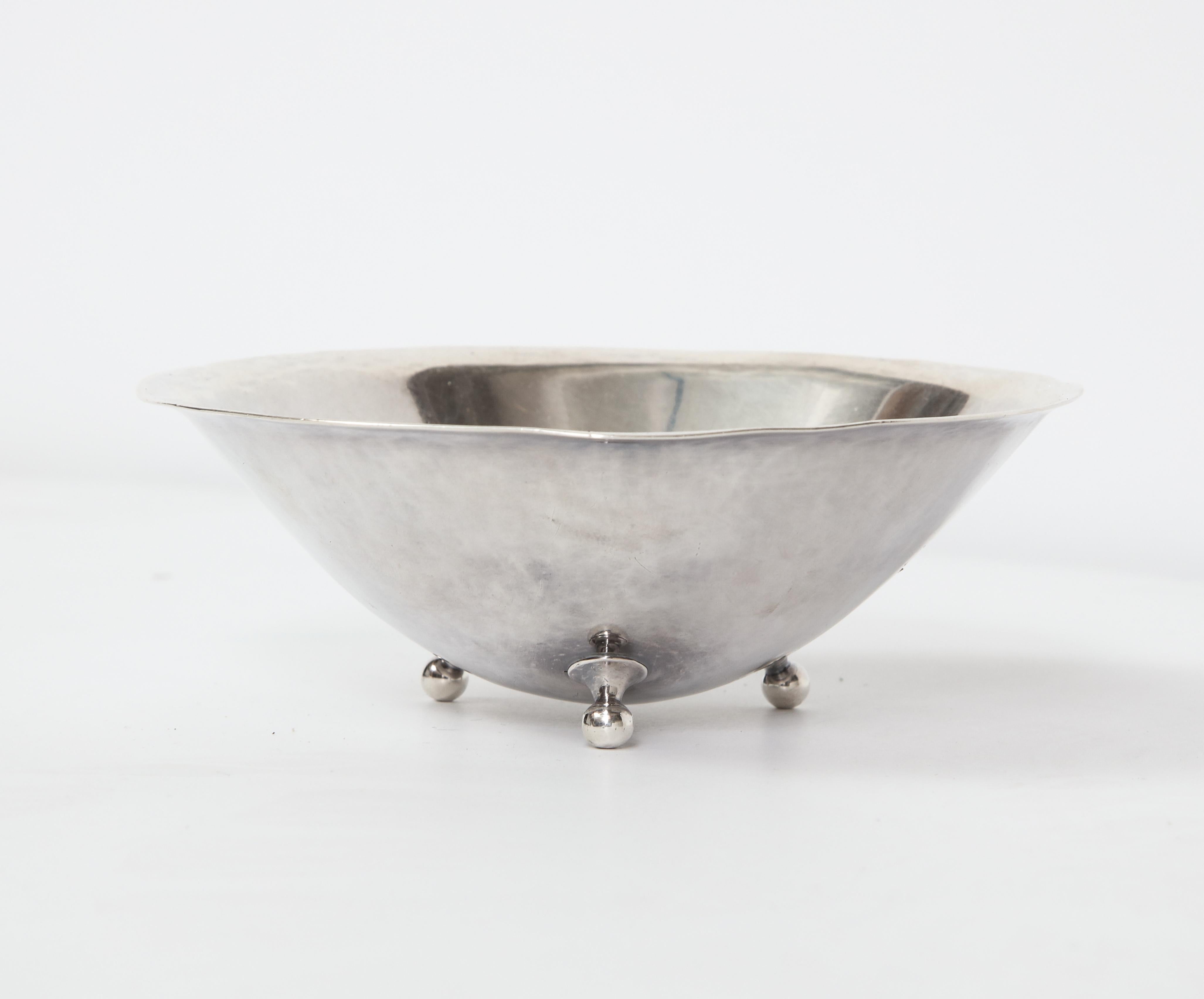 Danish Sterling Silver Footed Dish, circa 1950 In Good Condition In Chicago, IL