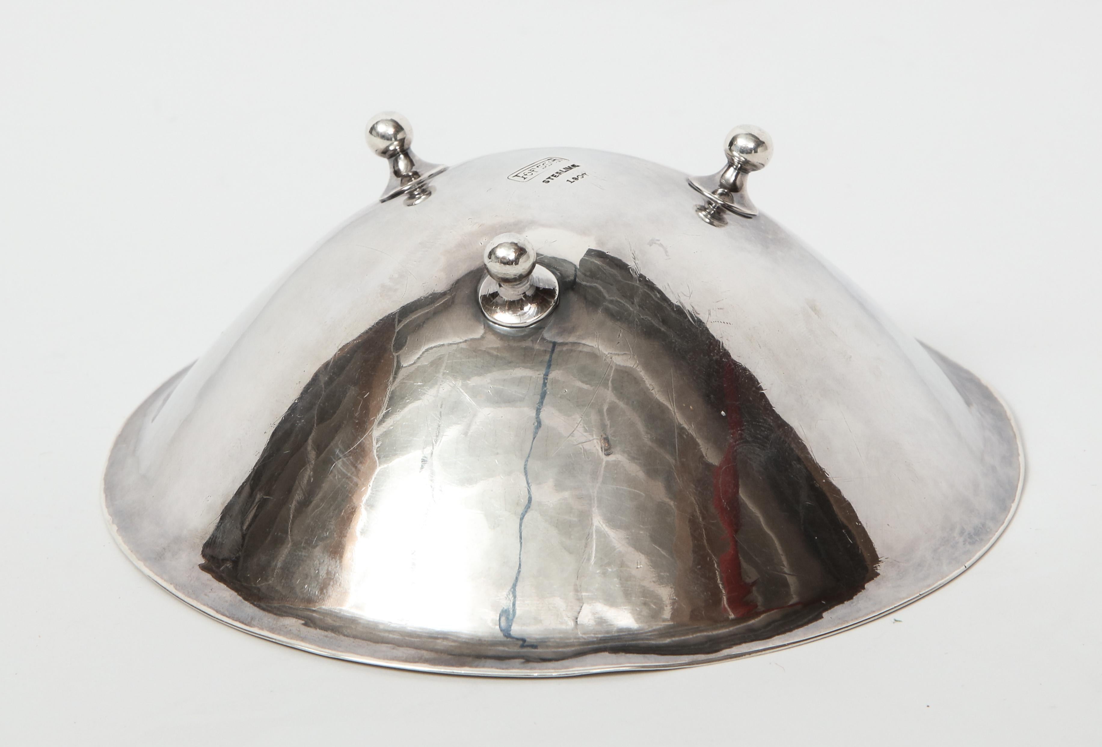 Danish Sterling Silver Footed Dish, circa 1950 4