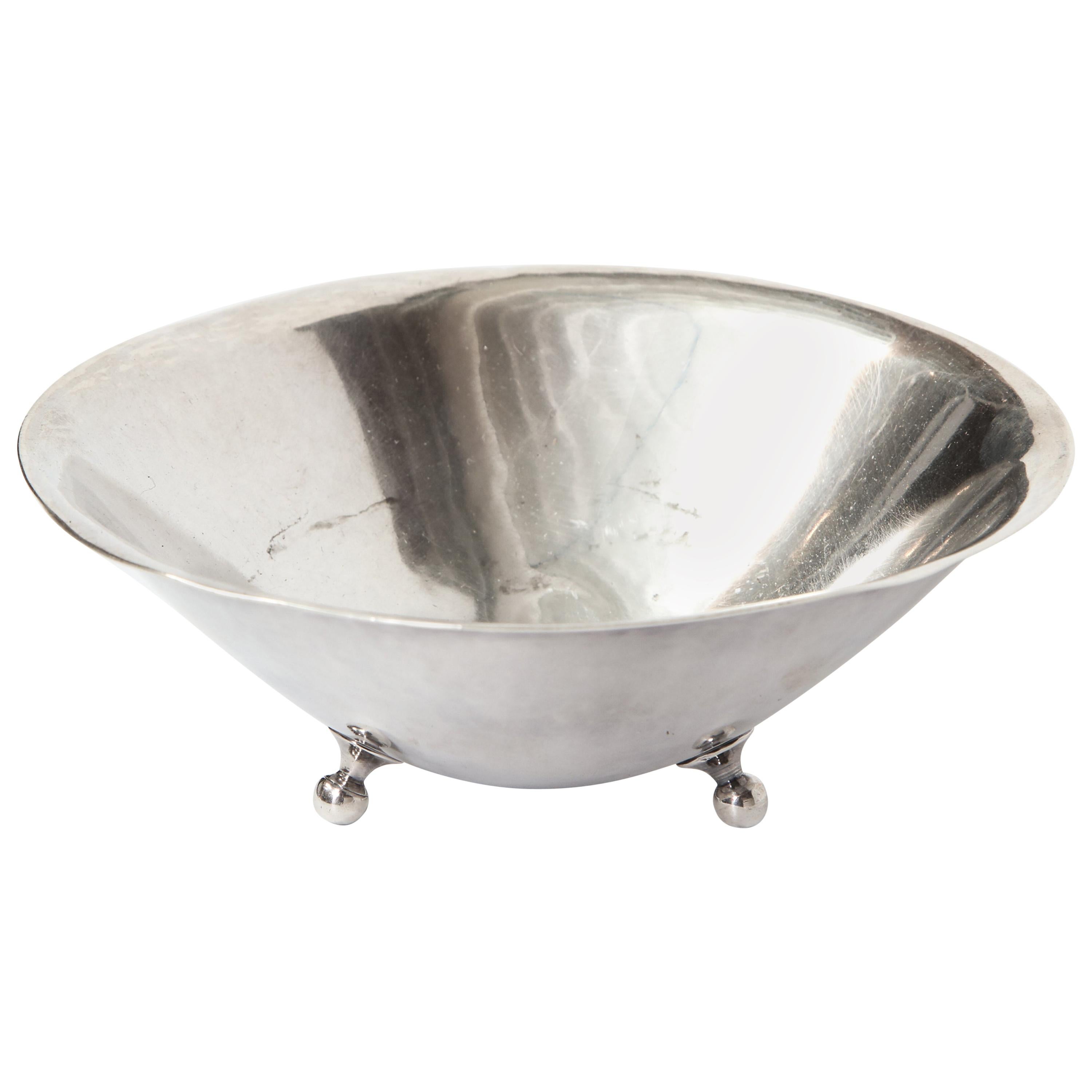 Danish Sterling Silver Footed Dish, circa 1950