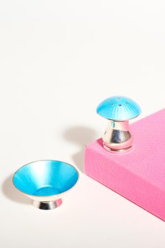Ensemble sel et poivre en argent sterling danois pour champignons