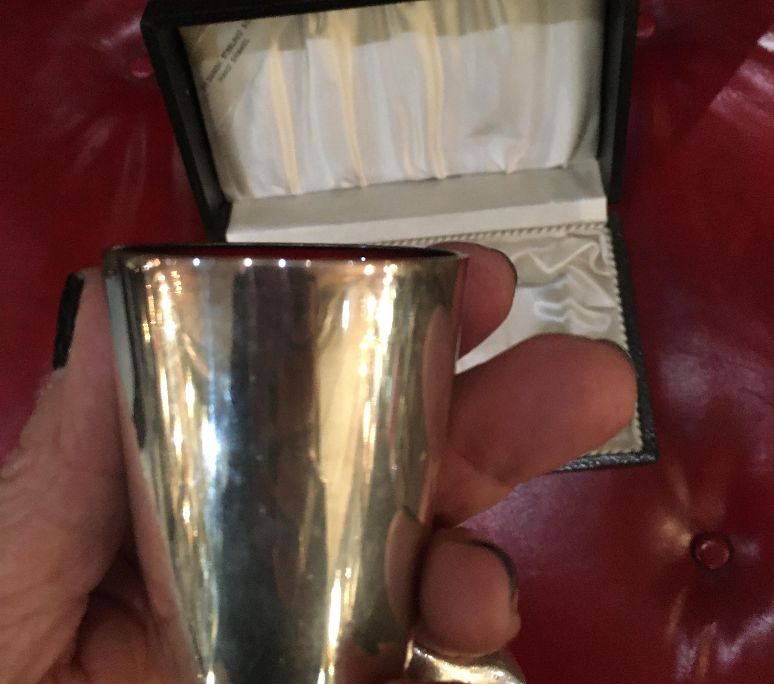 Danish Sterling Silver Smoking and Shot Glass Set In Good Condition In Seattle, WA
