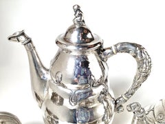 Danish Sterling Silver Tea Set Early 20th Century by Christian F. Heise