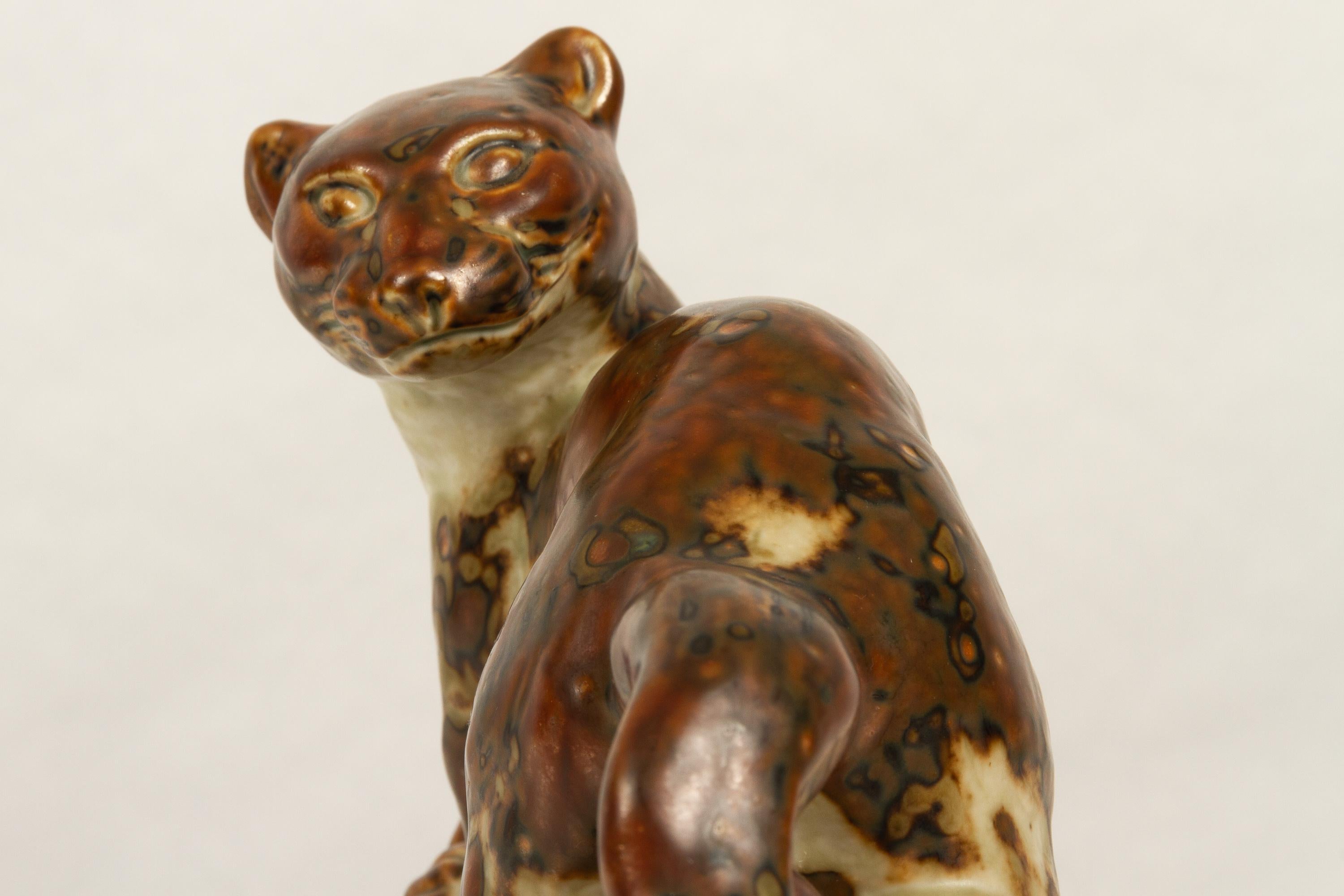 Danish Stoneware Stoat Figurine by Knud Kyhn for Royal Copenhagen, 1970s For Sale 2