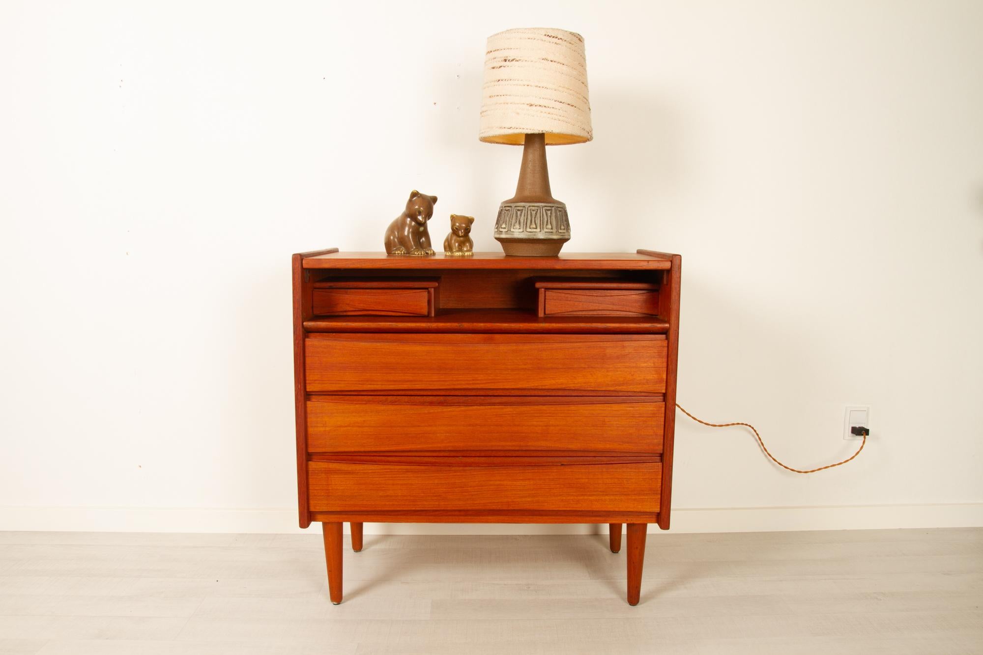 Danish Stoneware Table Lamp by Helge Bjufstrøm for Michael Andersen, 1960s 8