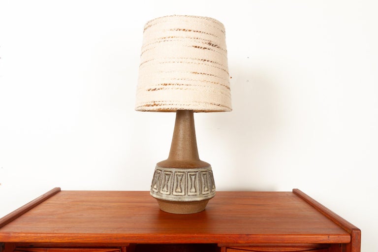 Scandinavian Modern Danish Stoneware Table Lamp by Helge Bjufstrøm for Michael Andersen, 1960s For Sale
