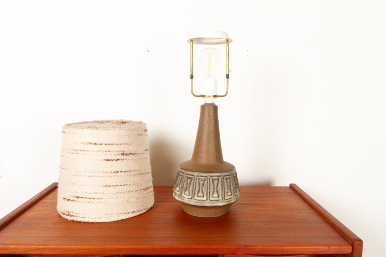 Danish Stoneware Table Lamp by Helge Bjufstrøm for Michael Andersen, 1960s For Sale 3