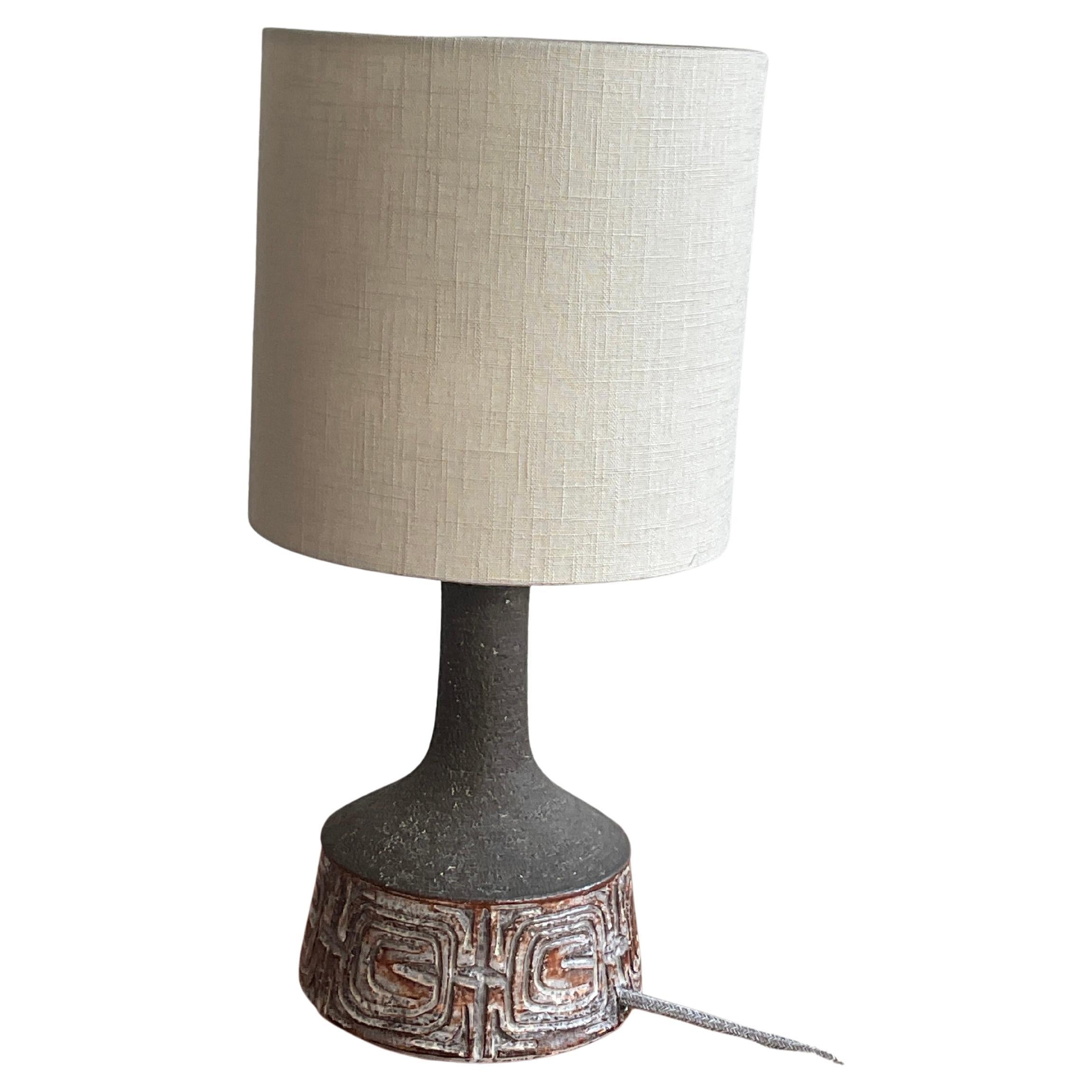 Danish Stoneware Table Lamp by Jette Helleroe for Axella Keramik, Denmark, 1960s For Sale