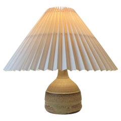 Danish Stoneware Table Lamp in Earthy Glazes, 1970s