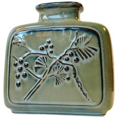 Danish Stoneware Vase by Bing & Grondahl with Northern Light Glaze, 1960s