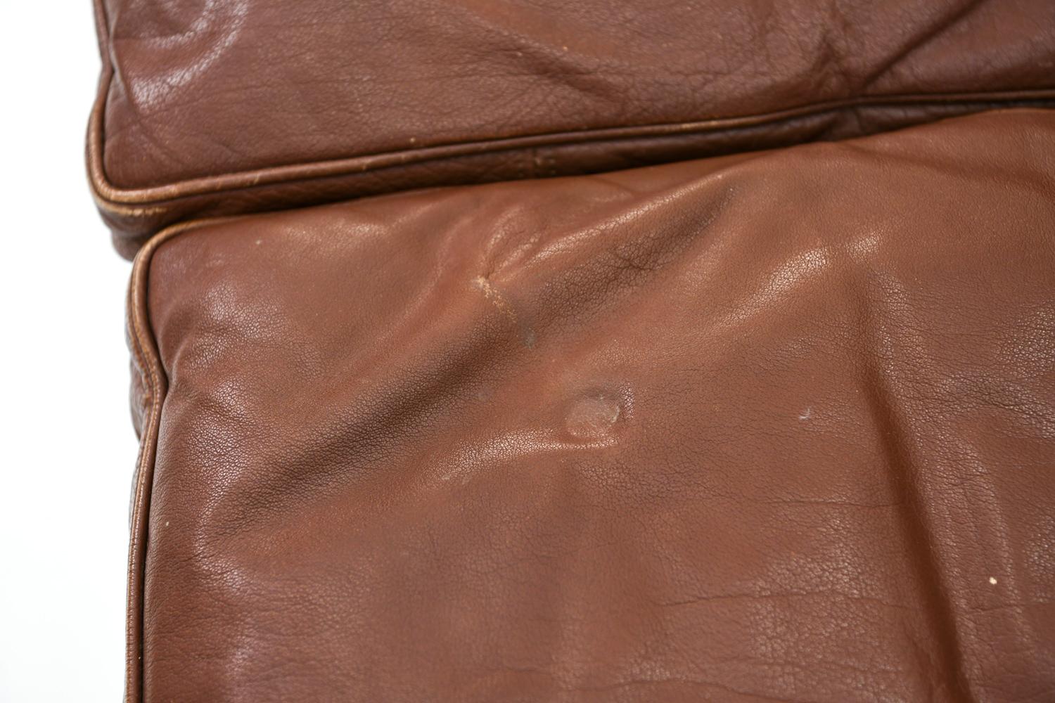 Danish Stouby Leather Three-Seat Sofa 7