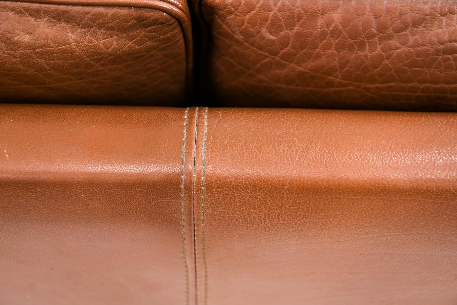 Danish Stouby Leather Three-Seat Sofa 9