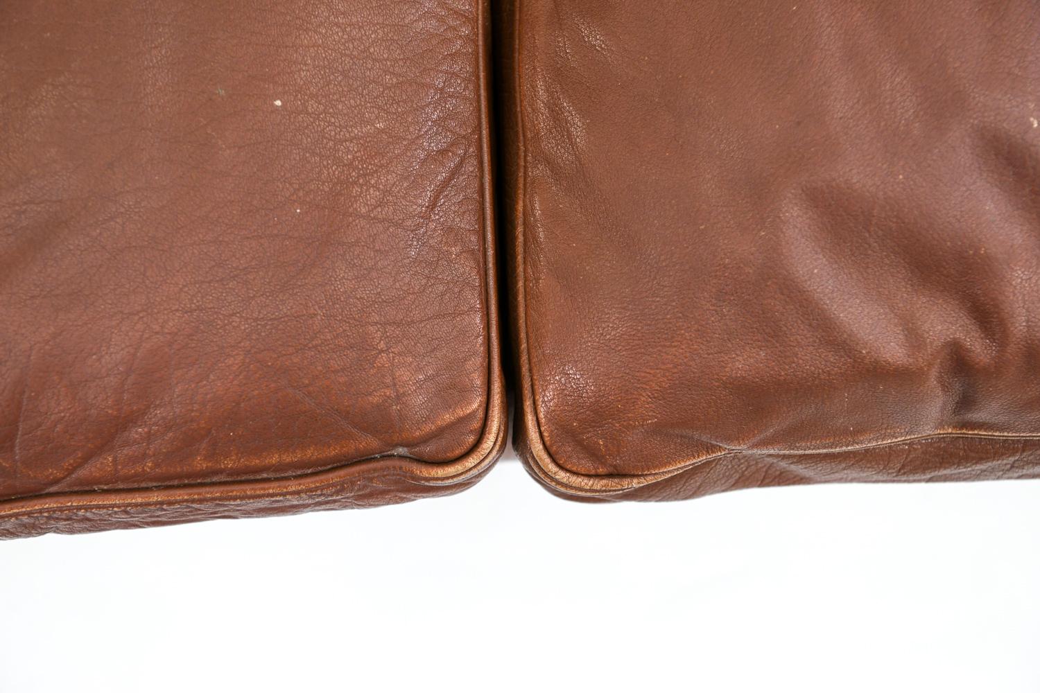 Danish Stouby Leather Three-Seat Sofa 1