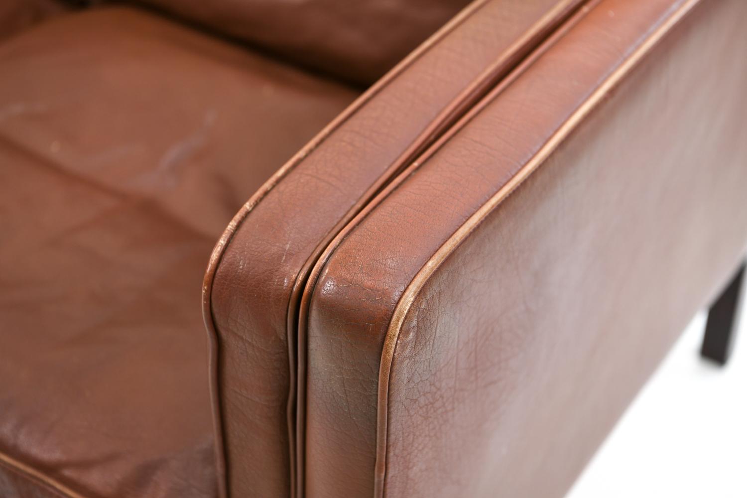 Danish Stouby Leather Three-Seat Sofa 2