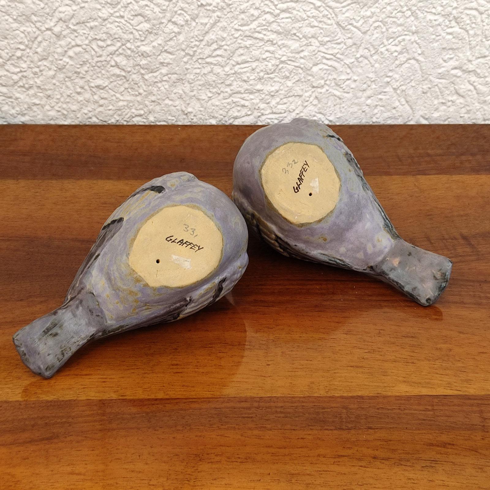 Danish Studio Ceramic Life Size Pair of Doves 1