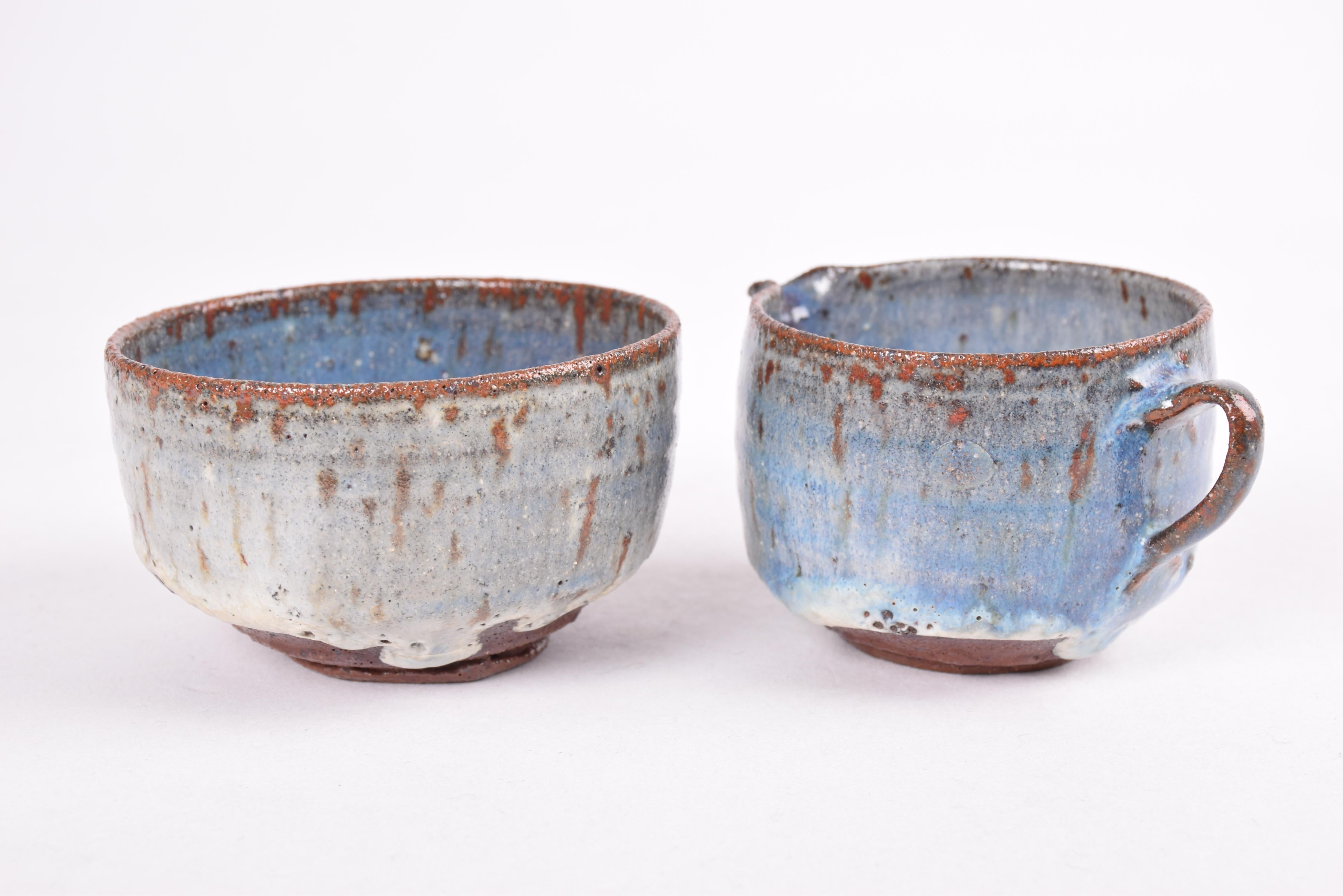 Théière en céramique du Studio danois avec set de crème et de sucre par Gutte Eriksen 1980 en vente 5