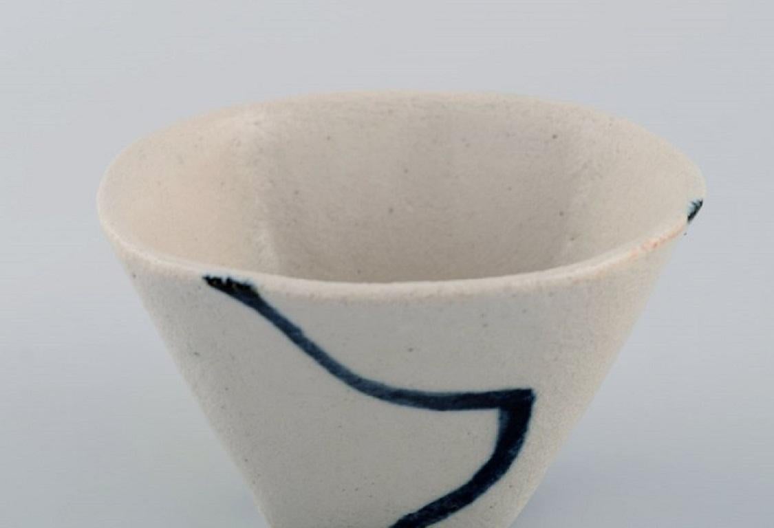 Danish Studio Ceramicist, Unique Bowl in Glazed Stoneware, Late 20th Century For Sale 1