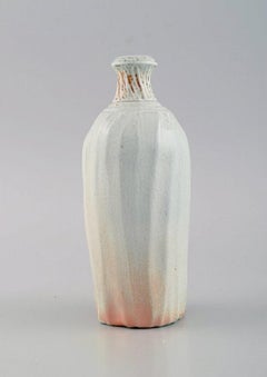 Danish Studio Ceramicist, Unique Vase in Glazed Stoneware