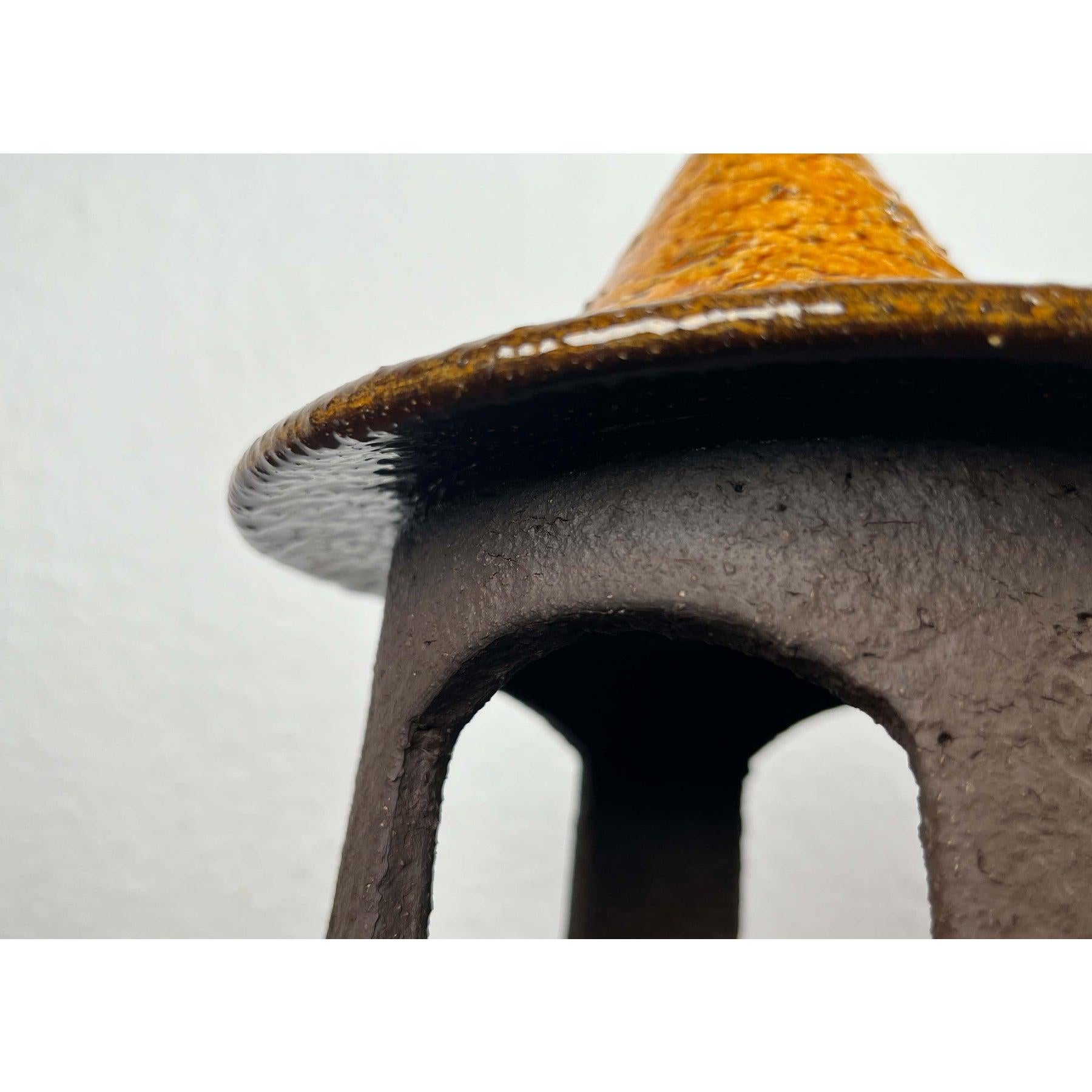 Farol portavelas danés de Studio Pottery de Hegnetslund Keramik, años 60 en venta 3