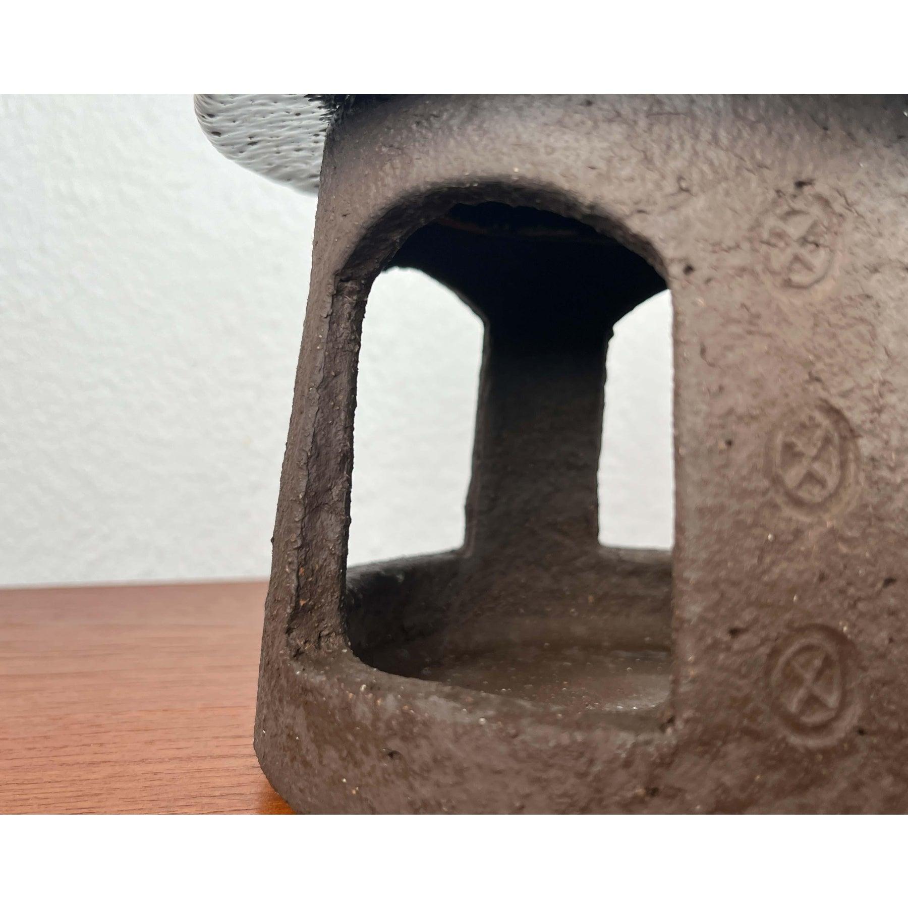 Farol portavelas danés de Studio Pottery de Hegnetslund Keramik, años 60 en venta 5